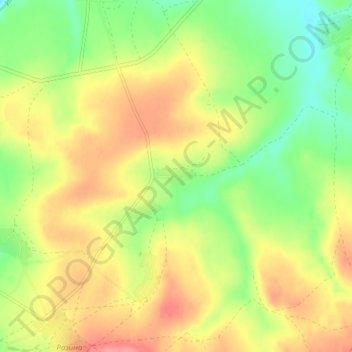 Новожилова topographic map, elevation, terrain