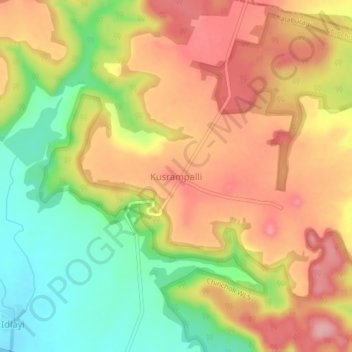 Kusrampalli topographic map, elevation, terrain