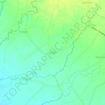 Culiat topographic map, elevation, terrain