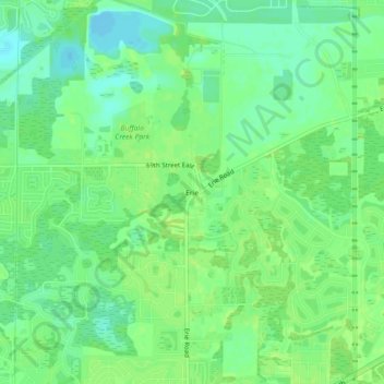 Erie topographic map, elevation, terrain