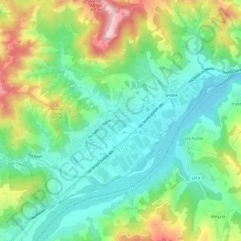 Roteglia topographic map, elevation, terrain