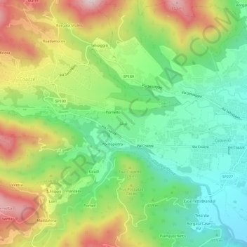 Giué topographic map, elevation, terrain