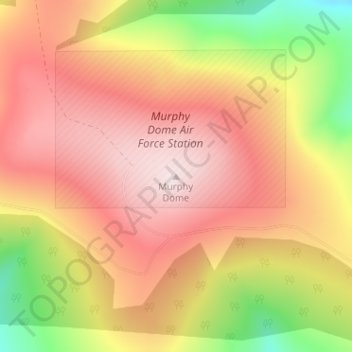 Murphy Dome topographic map, elevation, terrain