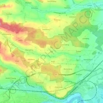Edt topographic map, elevation, terrain