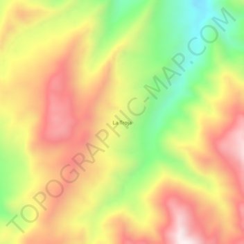 La Troja topographic map, elevation, terrain