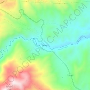 Beegum topographic map, elevation, terrain