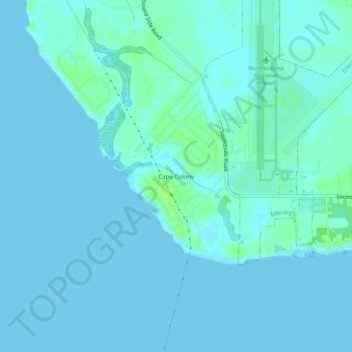 Cape Colony topographic map, elevation, terrain