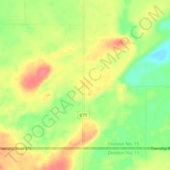 St-Denis topographic map, elevation, terrain