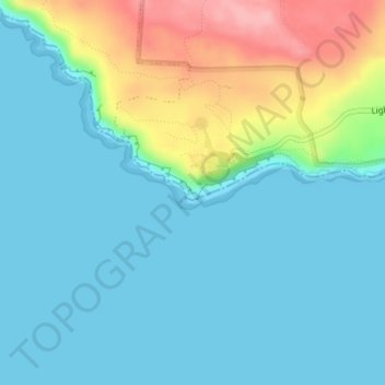 Cape Otway topographic map, elevation, terrain