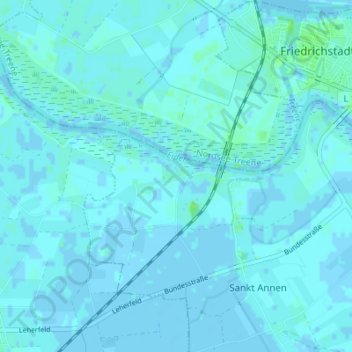 Dammsdeich topographic map, elevation, terrain