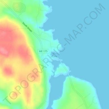 Canary Cove topographic map, elevation, terrain