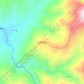 Santa Lucia topographic map, elevation, terrain