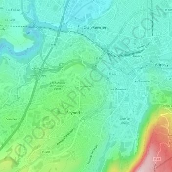 Le Carillon topographic map, elevation, terrain