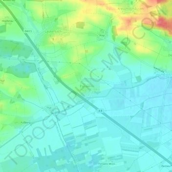 Palsweis topographic map, elevation, terrain