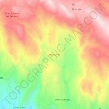 Hornuyoc topographic map, elevation, terrain