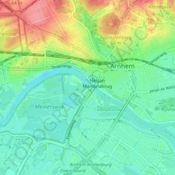 Praets topographic map, elevation, terrain
