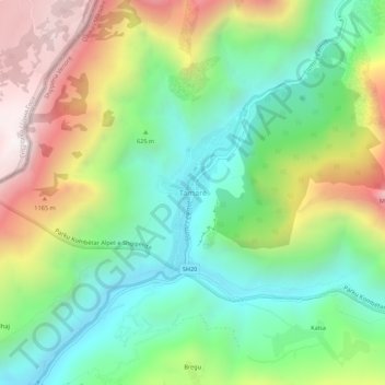 Tamarë topographic map, elevation, terrain
