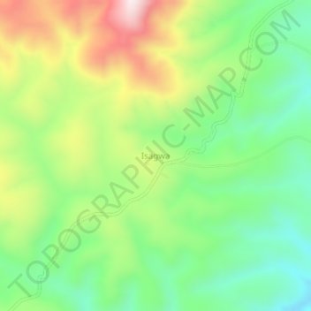 Isagwa topographic map, elevation, terrain