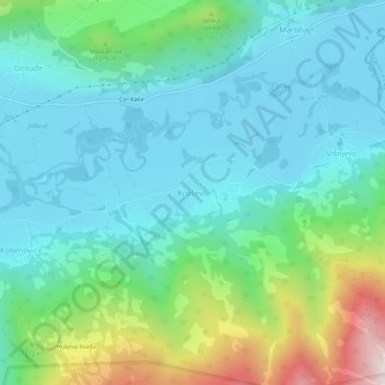 Kruševo topographic map, elevation, terrain