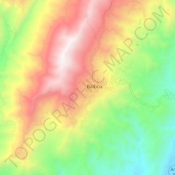 Balboa topographic map, elevation, terrain
