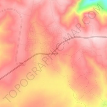 Lochiel topographic map, elevation, terrain