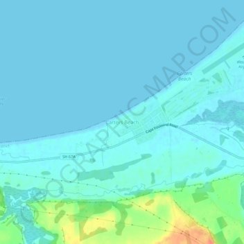 Carters Beach topographic map, elevation, terrain