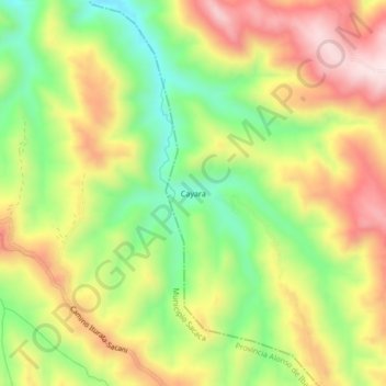 Cayara topographic map, elevation, terrain