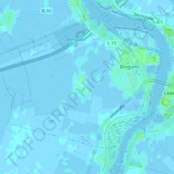 Bingumgaste topographic map, elevation, terrain