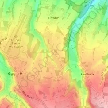 Luxted topographic map, elevation, terrain