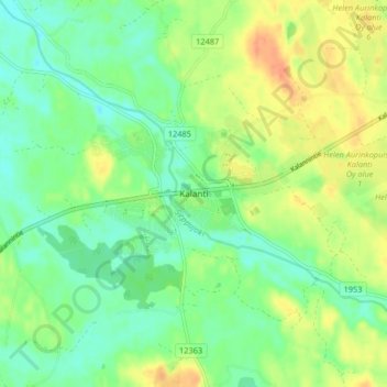 Kalanti topographic map, elevation, terrain
