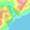 Claonaig topographic map, elevation, terrain