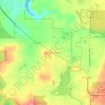 Lake of the Woods topographic map, elevation, terrain