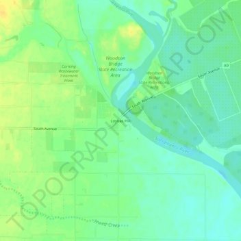 Loybas Hill topographic map, elevation, terrain