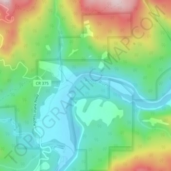 Big Bend topographic map, elevation, terrain