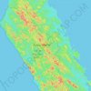 Pulau Siberut topographic map, elevation, terrain