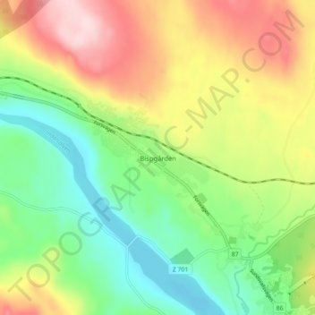 Bispgården topographic map, elevation, terrain
