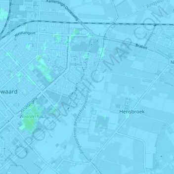 Draai topographic map, elevation, terrain