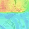 Dockland topographic map, elevation, terrain