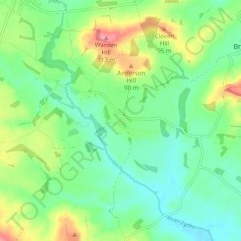 Bag Enderby topographic map, elevation, terrain