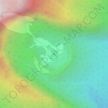 Mount Galunggung topographic map, elevation, terrain