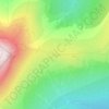 Dyatlov-rock topographic map, elevation, terrain