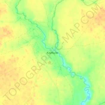 Карбыза topographic map, elevation, terrain