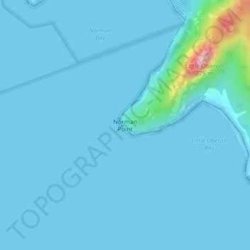 Norman Point topographic map, elevation, terrain