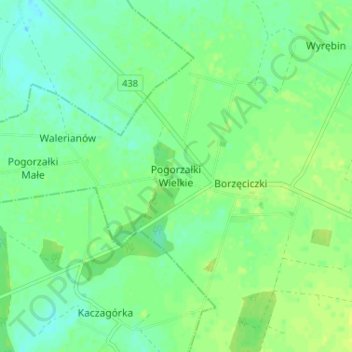 Pogorzałki Wielkie topographic map, elevation, terrain