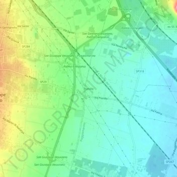 Pianillo topographic map, elevation, terrain