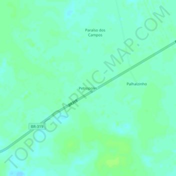 Petropoles topographic map, elevation, terrain