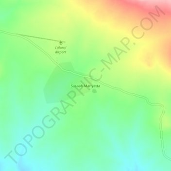 Sasaab Manyatta topographic map, elevation, terrain
