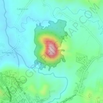 Mount Mupo topographic map, elevation, terrain