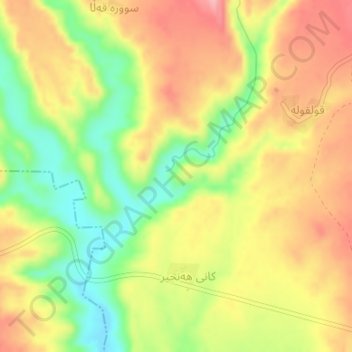 Wadi Kanbah Rah Shi topographic map, elevation, terrain