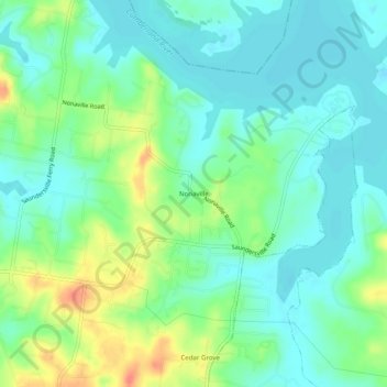 Nonaville topographic map, elevation, terrain
